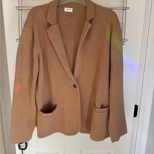 J. Crew Factory Women's Tan Sweater Blazer